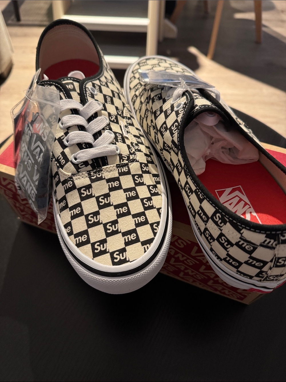 Vans Supreme x Authentic Pro 'Checkered Black